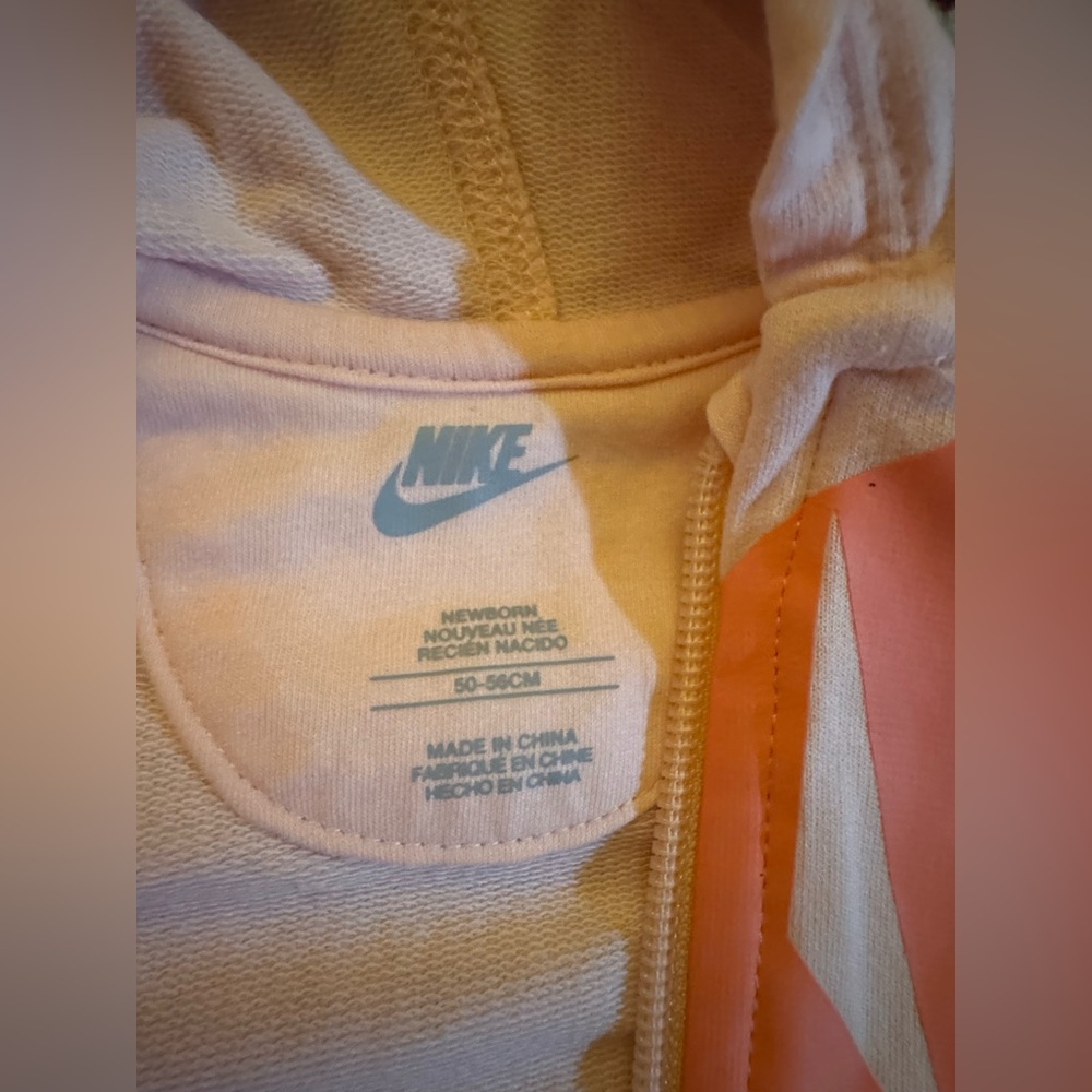 Nike Kids Hooded Jumpsuit and Romper Set - Pink and White - Picture 3 of 9